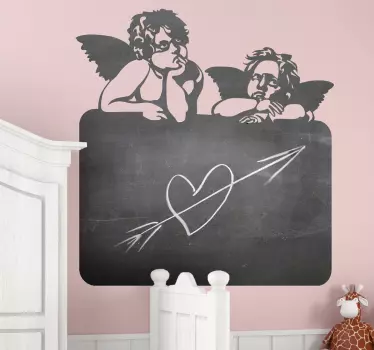 Adesivo murale lavagna cherubini - TenStickers