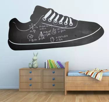 Adesivo murale lavagna sagoma scarpa 1 - TenStickers