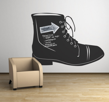 Adesivo murale lavagna sagoma scarpa 2 - TenStickers