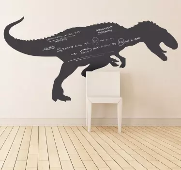Adesivo murale lavagna Tirannosauro Rex - TenStickers