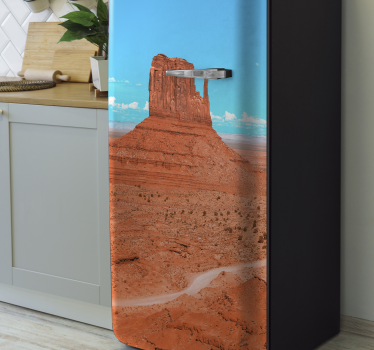 Adesivo per frigo paesaggio della valle del monumento - TenStickers