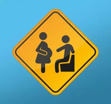 Adesivo logo cartello per gravidanza - TenStickers