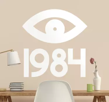 Adesivo logo occhio di sorveglianza orwelliano - TenStickers