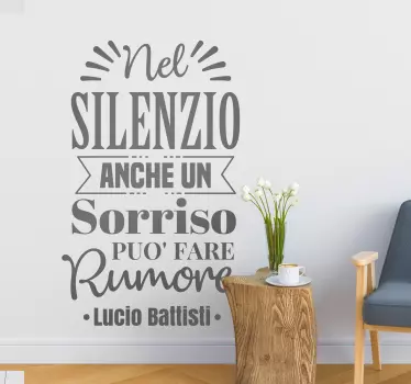 Scritta adesiva per parete Lucio Battisti frase - TenStickers