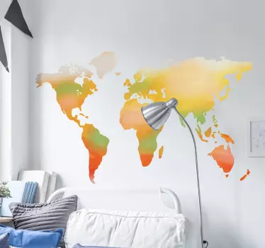 Adesivo murale mappamondo - TenStickers