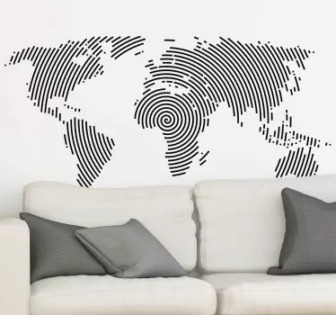 Disegno per pareti mappamondo moderno - TenStickers