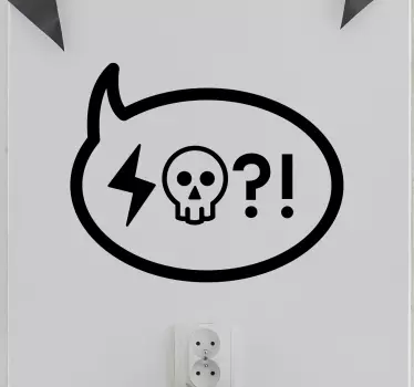 Adesivo murale Nuvoletta Insulto - TenStickers