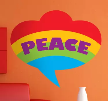 Adesivo murale nuvoletta peace - TenStickers
