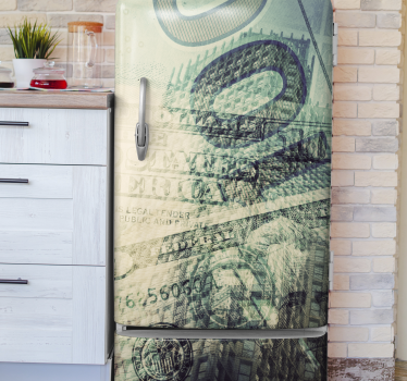 Adesivo per frigo sovrapposizione valuta - TenStickers