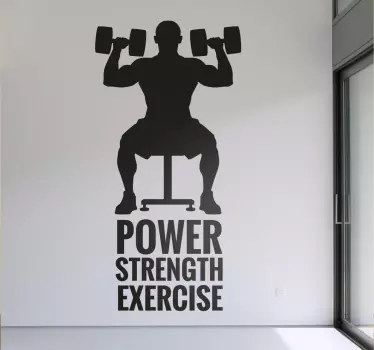 Adesivo murale palestra pesi - TenStickers