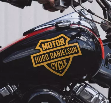 Adesivo personalizzato scudo moto classico - TenStickers