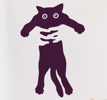 Adesivo murale prendendo gatto - TenStickers