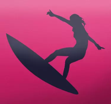 Adesivo murale ragazza surfista - TenStickers