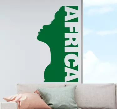 Adesivo murale camera ragazzi sagoma donna con scritta - TenStickers