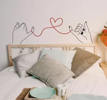 Adesivo murale San Valentino Il filo rosso - TenStickers