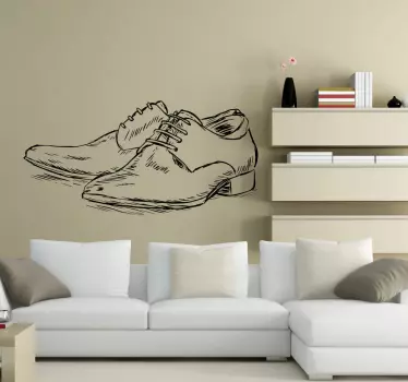 Adesivo murale scarpe da uomo - TenStickers