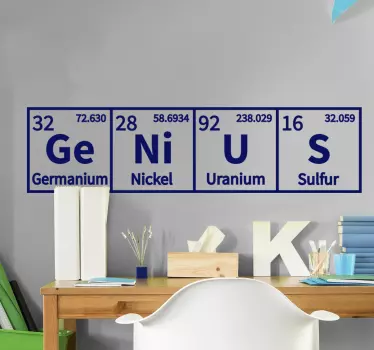 Adesivo murale scienza genio chimico - TenStickers
