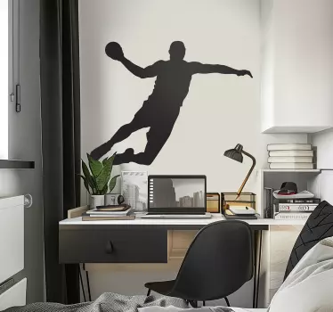 Adesivo murale silhouette pallamano - TenStickers