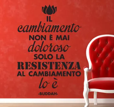 Adesivo murale sul cambiamento Buddha - TenStickers