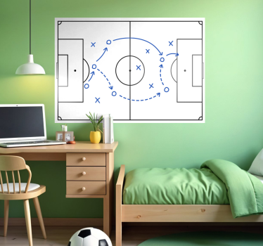 Lavagna adesiva bianca calcio - TenStickers