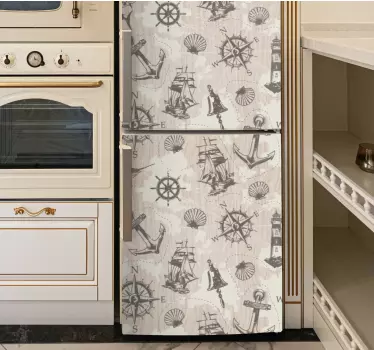 Adesivo per frigo design a tema nautico - TenStickers