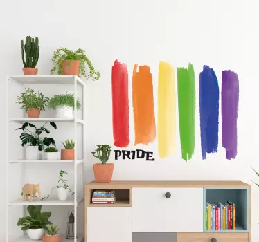 Adesivi animali per bambini strisce colorate dell'orgoglio - TenStickers