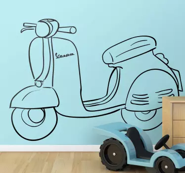 Adesivo murale Vespa - TenStickers