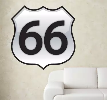 Adesivo avventura cartello della route 66 - TenStickers