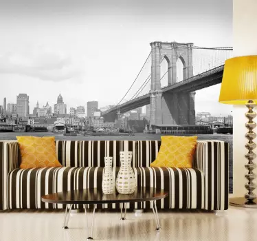 Adesivo murale vista Brooklyn Bridge - TenStickers