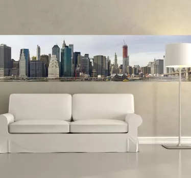 Adesivo murale vista Manhattan - TenStickers