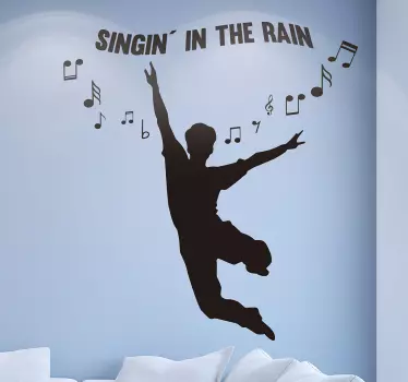 Adesivo Note Cantando sotto la pioggia - TenStickers