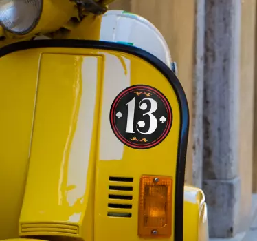 Adesivo numero personalizzabile old style - TenStickers