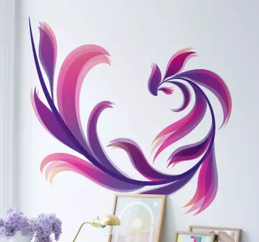 Adesivo ornamentale astratto floreale - TenStickers