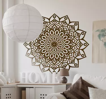 Adesivo ornamentale floreale rosone - TenStickers