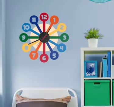 Adesivo orologio colorato - TenStickers
