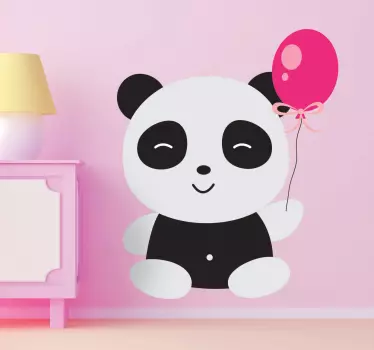 Adesivo Panda e il palloncino - TenStickers