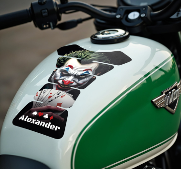 Adesivo per moto cattivo con carte da poker - TenStickers
