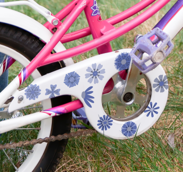 Adesivi animali per bambini graziosi fiori blu - TenStickers