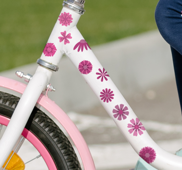 Adesivi animali per bambini graziosi fiori rosa - TenStickers