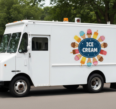 Adesivo per auto logo gelato - TenStickers
