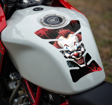 Adesivo per moto pagliaccio arrabbiato - TenStickers
