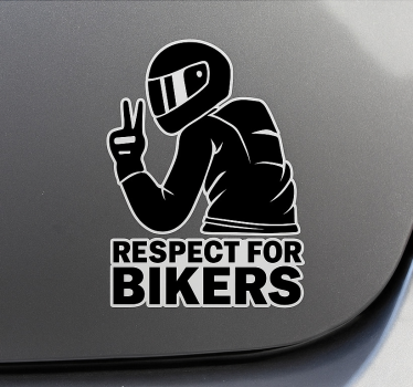 Adesivo per auto rispetto per i motociclisti - TenStickers