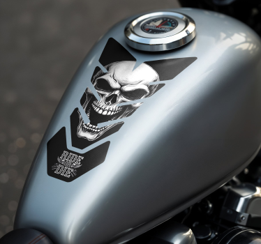 Adesivo per moto teschio bianco - TenStickers