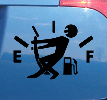 Adesivo per auto umorismo della spia carburante - TenStickers