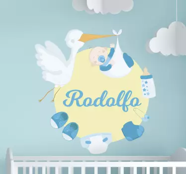 Adesivo per bambini benvenuto piccolo rodolfo - TenStickers