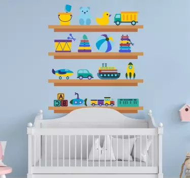 Adesivo cameretta neonato decorazione mensola giocattoli - TenStickers