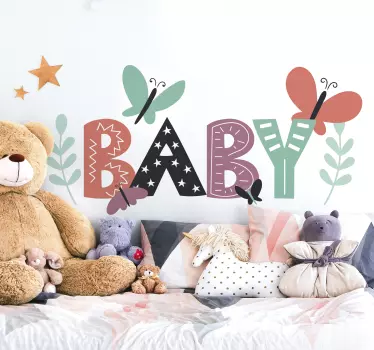 Adesivo per bambini design di lettere carine - TenStickers