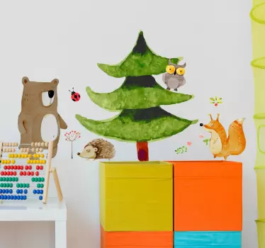 Adesivo per bambini fauna selvaggia bosco - TenStickers