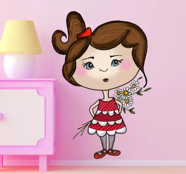 Adesivo per bambini figura femminile adorabile - TenStickers