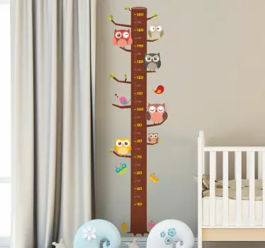 Adesivo per bambini metro con gufi - TenStickers